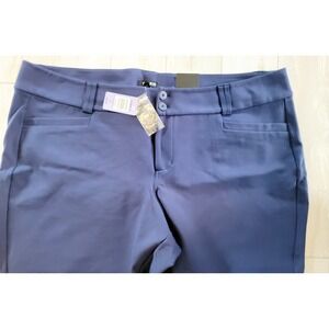Torrid 26 Navy Blue Crop Chino Twill Pants Women's Stretch Casual Taper Leg NWT